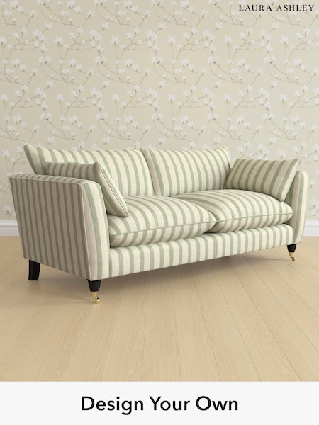 Kinsham Stripe/Hedgerow Green Casterton By Laura Ashley (W47290) | £1,425