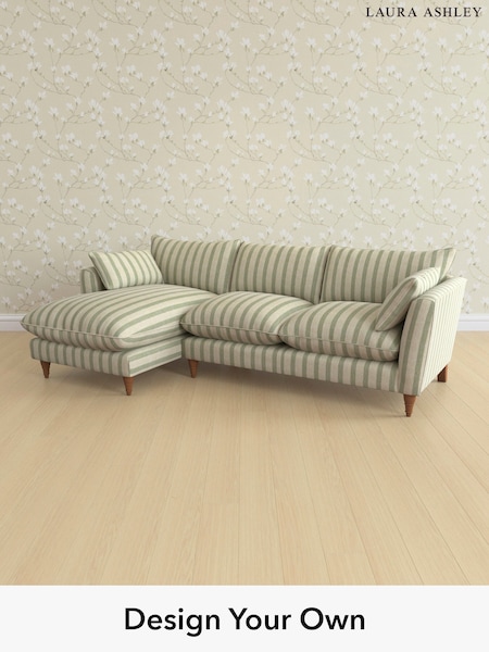 Kinsham Stripe/Hedgerow Green Casterton By Laura Ashley (W47290) | £2,175