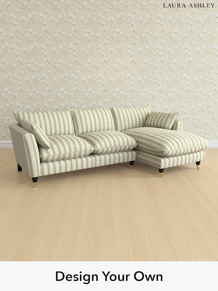 Kinsham Stripe/Hedgerow Green Casterton By Laura Ashley (W47290) | £2,175