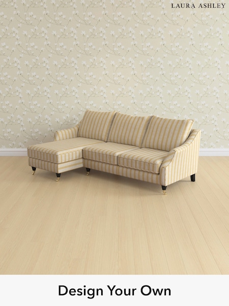 Kinsham Stripe/Ochre Yellow Beverley By Laura Ashley (W47295) | £2,175