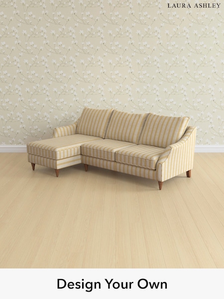 Kinsham Stripe/Ochre Yellow Beverley By Laura Ashley (W47295) | £2,175