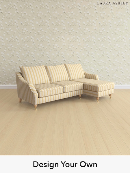 Kinsham Stripe/Ochre Yellow Beverley By Laura Ashley (W47295) | £2,175