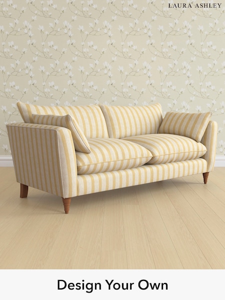 Kinsham Stripe/Ochre Yellow Casterton By Laura Ashley (W47296) | £1,425