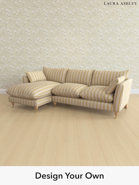 Kinsham Stripe/Ochre Yellow Casterton By Laura Ashley (W47296) | £2,175