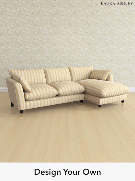 Kinsham Stripe/Ochre Yellow Casterton By Laura Ashley (W47296) | £2,175