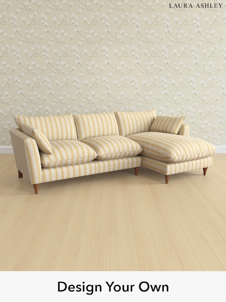 Kinsham Stripe/Ochre Yellow Casterton By Laura Ashley (W47296) | £2,175