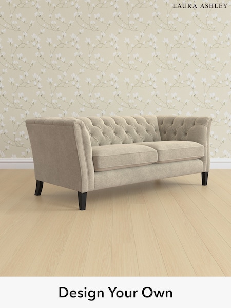 Lundar Chenille/Truffle Natural Chatsworth Button Back By Laura Ashley (W47302) | £1,425