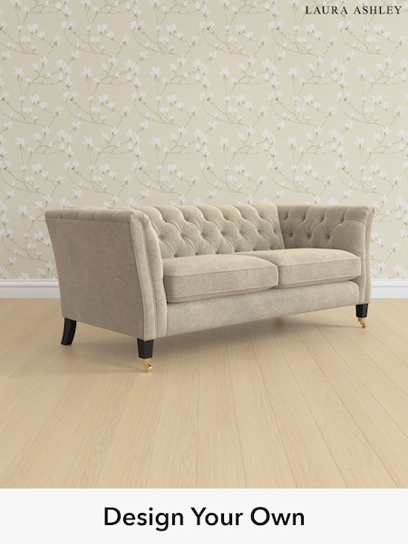 Lundar Chenille/Truffle Natural Chatsworth Button Back By Laura Ashley (W47302) | £1,425