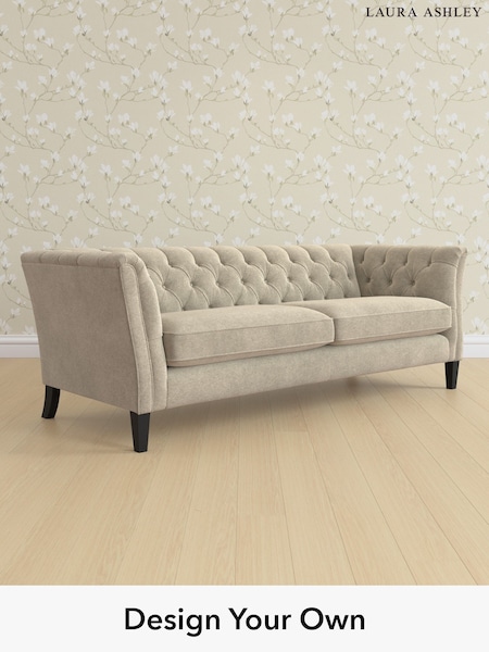 Lundar Chenille/Truffle Natural Chatsworth Button Back By Laura Ashley (W47302) | £1,625