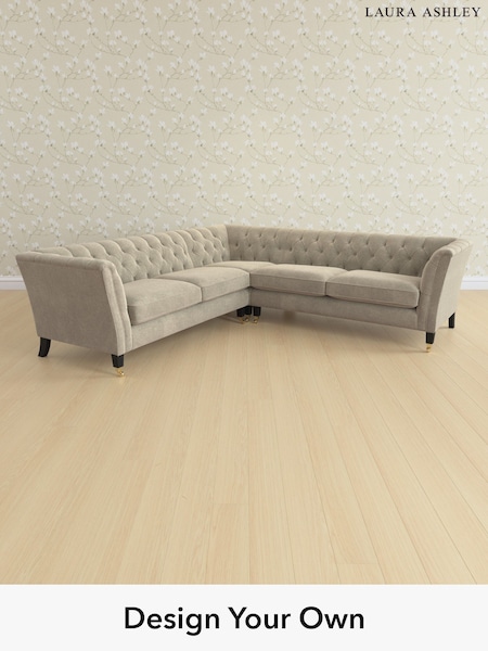 Lundar Chenille/Truffle Natural Chatsworth Button Back By Laura Ashley (W47302) | £2,950