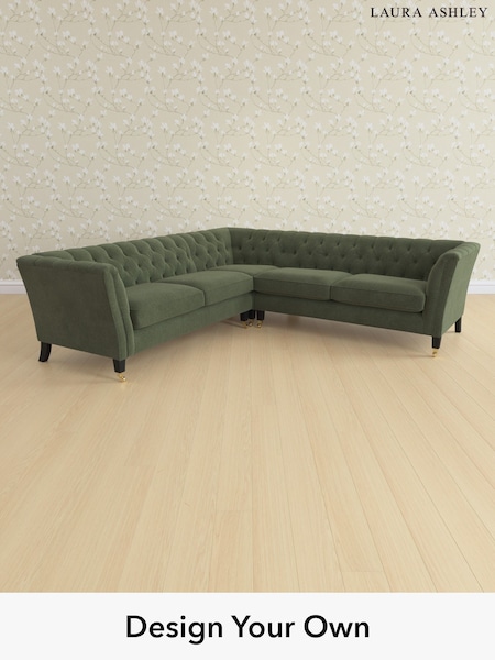 Lundar Chenille/Ivy Green Chatsworth Button Back By Laura Ashley (W47307) | £2,950