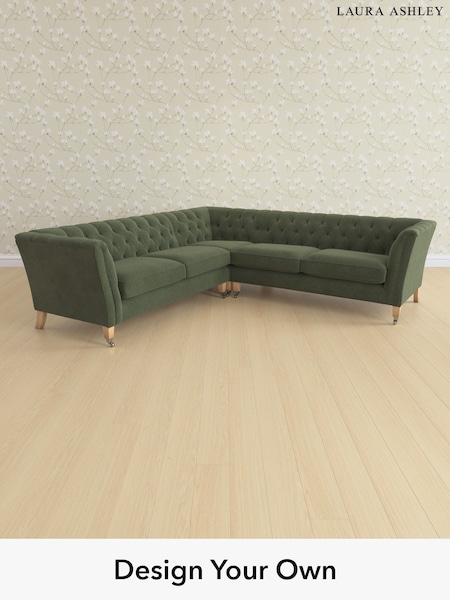 Lundar Chenille/Ivy Green Chatsworth Button Back By Laura Ashley (W47307) | £2,950