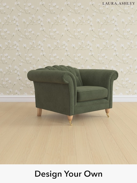 Lundar Chenille/Ivy Green Gloucester Button Back By Laura Ashley (W47323) | £950
