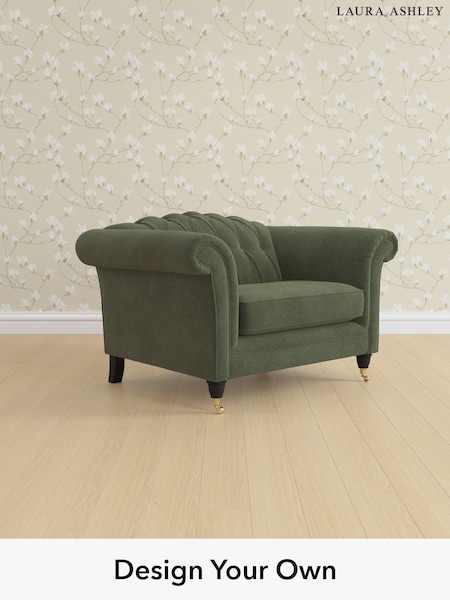 Lundar Chenille/Ivy Green Gloucester Button Back By Laura Ashley (W47323) | £1,050