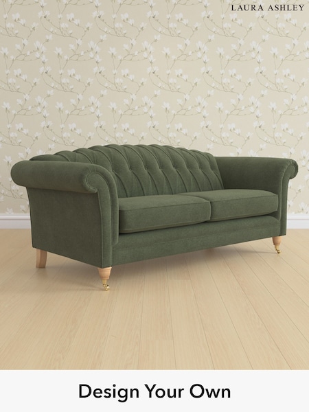 Lundar Chenille/Ivy Green Gloucester Button Back By Laura Ashley (W47323) | £1,525