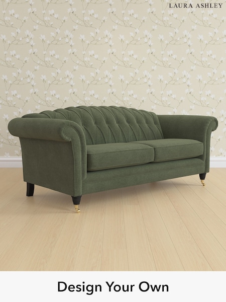 Lundar Chenille/Ivy Green Gloucester Button Back By Laura Ashley (W47323) | £1,525