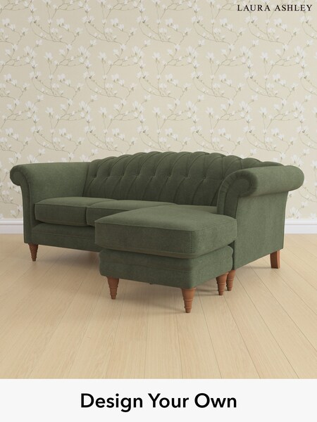 Lundar Chenille/Ivy Green Gloucester Button Back By Laura Ashley (W47323) | £1,900
