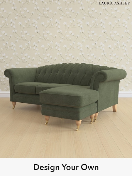 Lundar Chenille/Ivy Green Gloucester Button Back By Laura Ashley (W47323) | £1,900