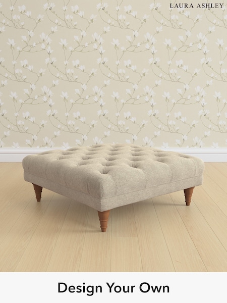 Lundar Chenille/Truffle Natural Gloucester Button Back By Laura Ashley (W47325) | £600