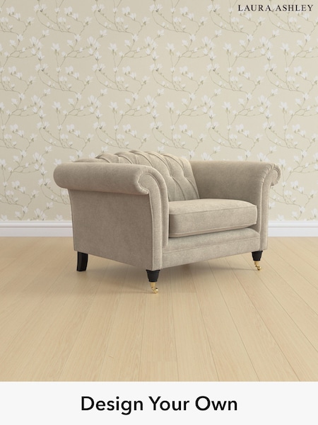 Lundar Chenille/Truffle Natural Gloucester Button Back By Laura Ashley (W47325) | £1,050