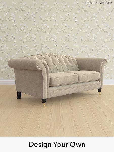 Lundar Chenille/Truffle Natural Gloucester Button Back By Laura Ashley (W47325) | £1,325