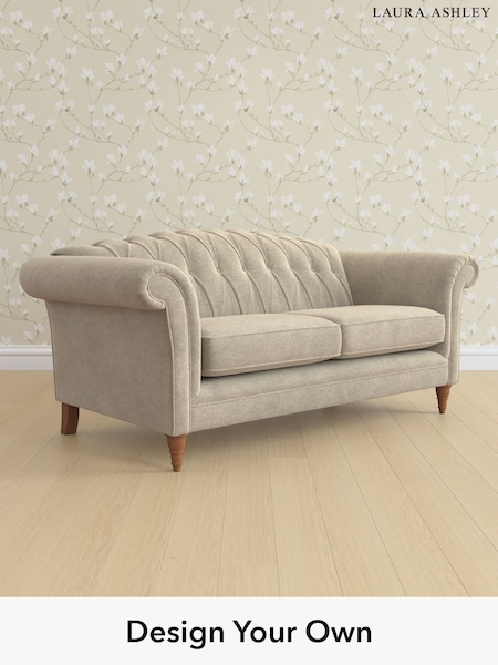 Lundar Chenille/Truffle Natural Gloucester Button Back By Laura Ashley (W47325) | £1,425