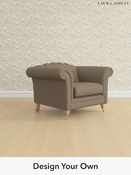Harley/Truffle Natural Gloucester Button Back By Laura Ashley (W47327) | £1,050