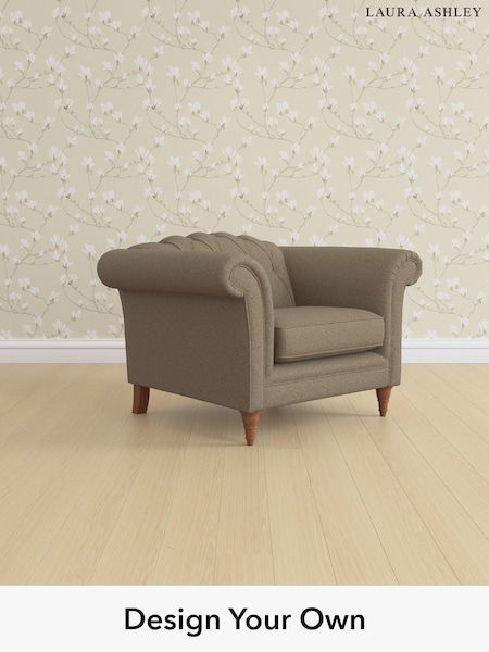 Harley/Truffle Natural Gloucester Button Back By Laura Ashley (W47327) | £1,050