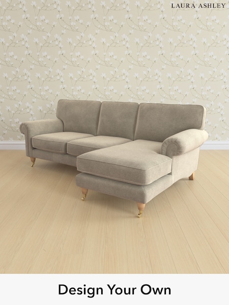 Lundar Chenille/Truffle Natural Kingston By Laura Ashley (W47332) | £2,125