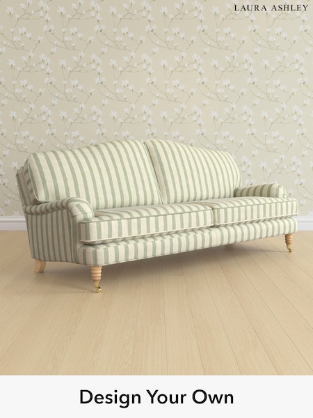 Kinsham Stripe/Hedgerow Green Lynden By Laura Ashley (W47386) | £1,600