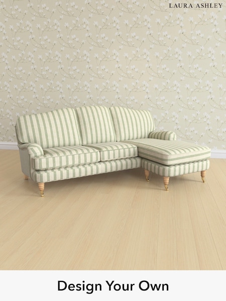 Kinsham Stripe/Hedgerow Green Lynden By Laura Ashley (W47386) | £2,400