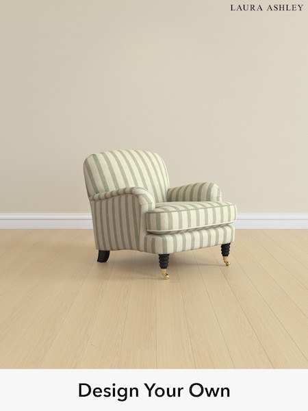 Kinsham Stripe/Hedgerow Green Lynden Scatter Back By Laura Ashley (W47387) | £850