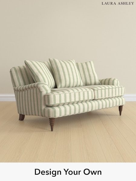 Kinsham Stripe/Hedgerow Green Lynden Scatter Back By Laura Ashley (W47387) | £1,275