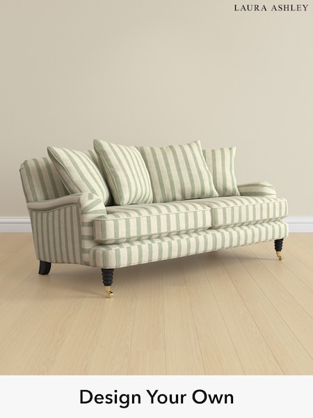 Kinsham Stripe/Hedgerow Green Lynden Scatter Back By Laura Ashley (W47387) | £1,375