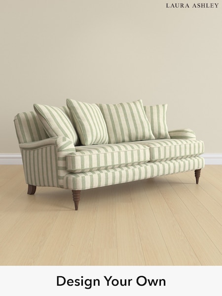 Kinsham Stripe/Hedgerow Green Lynden Scatter Back By Laura Ashley (W47387) | £1,375