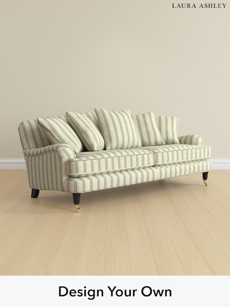 Kinsham Stripe/Hedgerow Green Lynden Scatter Back By Laura Ashley (W47387) | £1,475