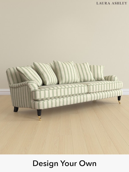 Kinsham Stripe/Hedgerow Green Lynden Scatter Back By Laura Ashley (W47387) | £1,575