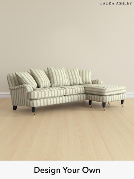 Kinsham Stripe/Hedgerow Green Lynden Scatter Back By Laura Ashley (W47387) | £2,425