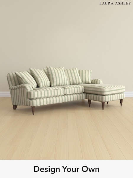 Kinsham Stripe/Hedgerow Green Lynden Scatter Back By Laura Ashley (W47387) | £2,425