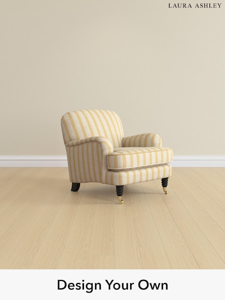 Kinsham Stripe/Ochre Yellow Lynden Scatter Back By Laura Ashley (W47395) | £850