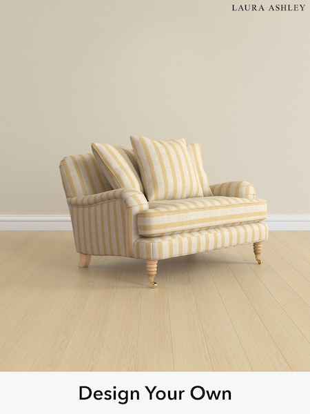 Kinsham Stripe/Ochre Yellow Lynden Scatter Back By Laura Ashley (W47395) | £1,125