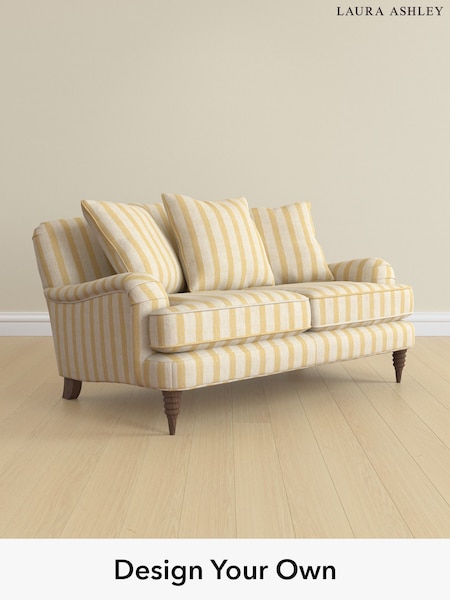 Kinsham Stripe/Ochre Yellow Lynden Scatter Back By Laura Ashley (W47395) | £1,275