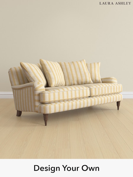 Kinsham Stripe/Ochre Yellow Lynden Scatter Back By Laura Ashley (W47395) | £1,375