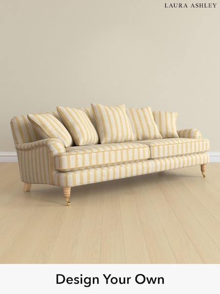 Kinsham Stripe/Ochre Yellow Lynden Scatter Back By Laura Ashley (W47395) | £1,650