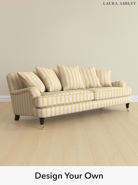 Kinsham Stripe/Ochre Yellow Lynden Scatter Back By Laura Ashley (W47395) | £1,575