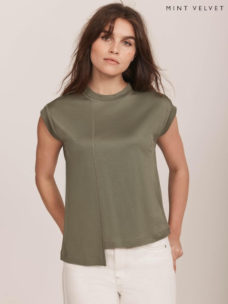 Mint Velvet Green Sleeveless Jersey Blouses (W47418) | £39