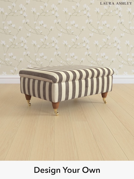 Orla Stripe/Dark Truffle Natural Beverley By Laura Ashley (W47551) | £625
