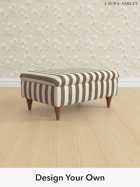 Orla Stripe/Dark Truffle Natural Beverley By Laura Ashley (W47551) | £625