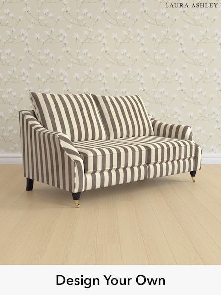 Orla Stripe/Dark Truffle Natural Beverley By Laura Ashley (W47551) | £1,475