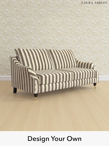 Orla Stripe/Dark Truffle Natural Beverley By Laura Ashley (W47551) | £1,575